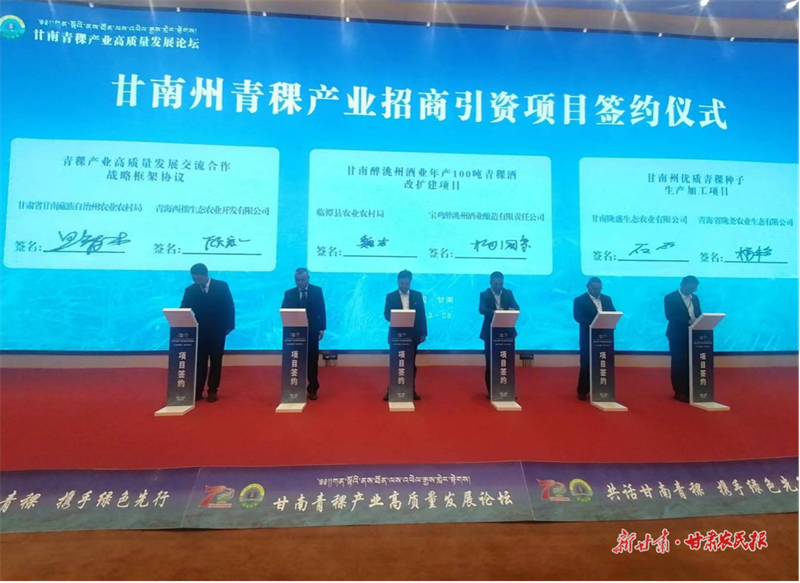 持续延伸产业链条，高质量打造“甘南青稞”品牌
——甘南青稞产业高质量发展论坛侧记