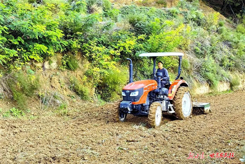 麦积区社棠镇：抢抓金秋好时节 千亩小麦播种忙