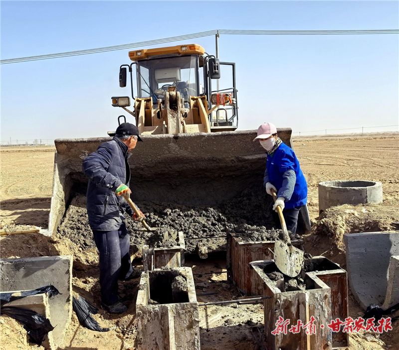 民勤县收成镇：高标准农田建设如火如荼