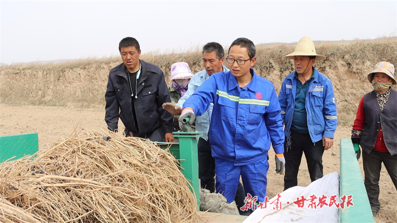 会宁 春种黄芪 机械忙
