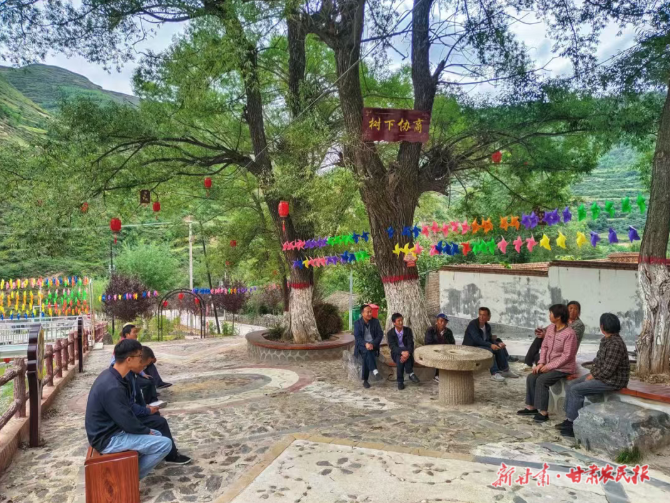 武山县杨河镇:柳下议事接地气