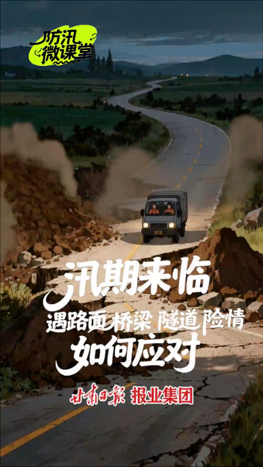 【防汛微课堂】⑤汛期来临，遇路面、桥梁、隧道险情如何应对？